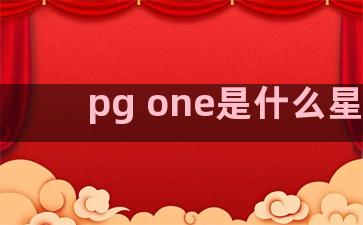 pg one是什么星座